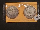 1902-O and 1904 Morgan Dollars