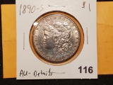 1890-S Morgan Dollar About Uncirculated - 58 cleaned