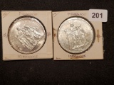 1972 and 1973 silver France 10 francs