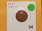 Variety! 1935 Wheat Cent Double Die Obverse
