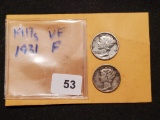 Two better date Mercury Dimes