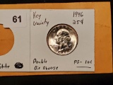 VARIETY! Purty 1946 Washington Quarter Double Die Obverse GEM Brilliant Uncirculated