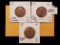 Three Clipped Wheat Cent error coins