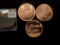 Three Brilliant Uncirculated Copper Rounds