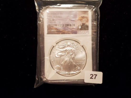 NGC 2015  American Silver Eagle Mint State 70