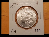 1897 Morgan Dollar in About Uncirculated