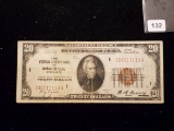 Twenty Dollar National Currency with a cool Serial Number