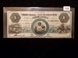 Gorgeous State Bank New Brunswick New Jersey One Dollar Bill