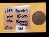 Better Date 1879 Sweden 5 ore