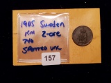 1905 Sweden 2 ore Uncirculated