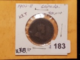**Key Date 1907-H Canada Cent