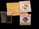 Three lovely little better date silver coins