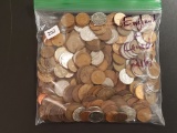 TWO POUNDS OF ENGLISH AND CANADIAN COINS