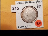 Nice 1857 Great Britain silver Florin