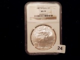 NGC 2007-W American Silver Eagle Mint State 70