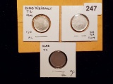 Three tough Blank Clad Dime Planchets