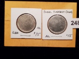 Two scarce Blank Quarter Clad Planchets