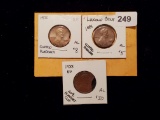 Three cool Clipped Error Lincoln Cents