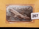 Murica! Land of the free one troy .999 fine ounce silver bar