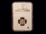 NGC 1919-S Mercury Dime in Extra Fine 45