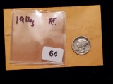 Good looking 1916-S Mercury Dime in Extra Fine