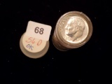 Choice Plus Brilliant Uncirculated Roll of 1956-D silver Roosevelt Dimes