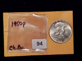 Choice Brilliant Uncirculated 1950 Franklin Half Dollar