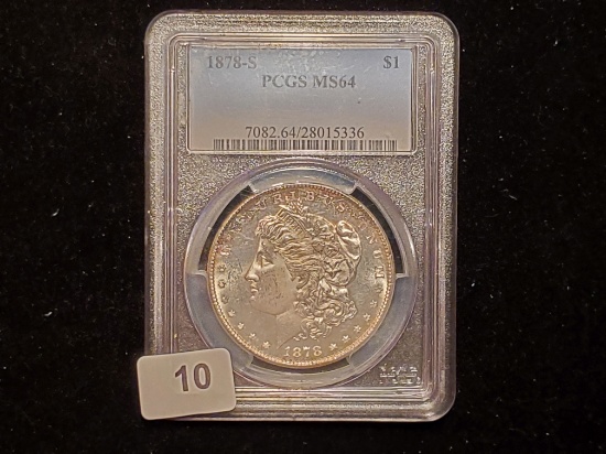 **KEY PCGS 1878-S Morgan Dollar in Mint State 64