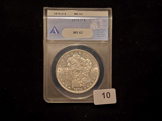 ANACS 1879-O Morgan Dollar in Mint State 62