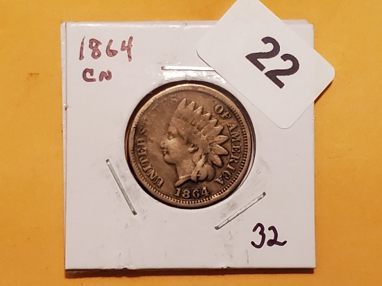 1864 Copper-Nickel Indian Cent in Very Good