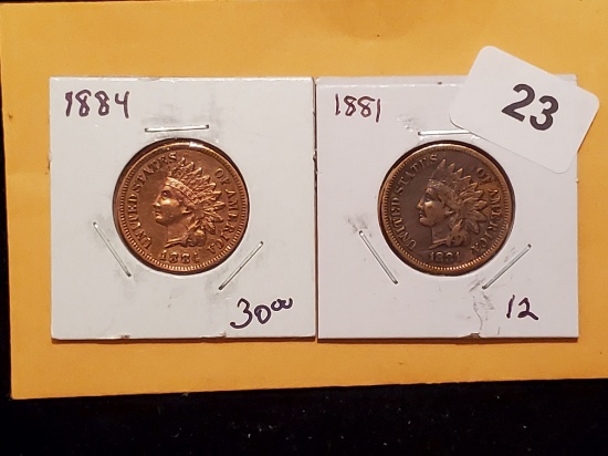 Two better grade Indian cents