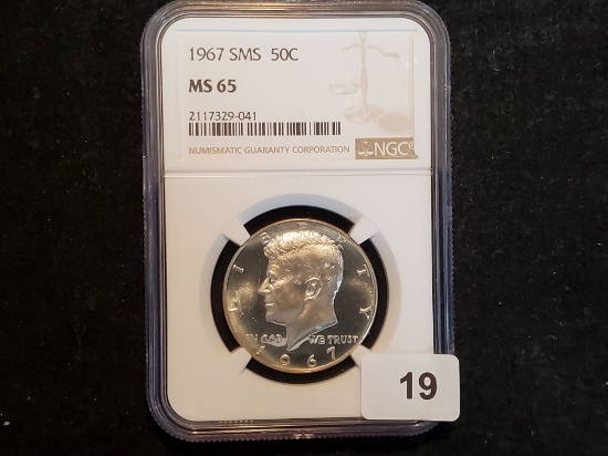 NGC 1967 SMS Kennedy Half Dollar Mint State 65