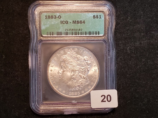 ICG 1883-O Morgan Dollar Mint State 64