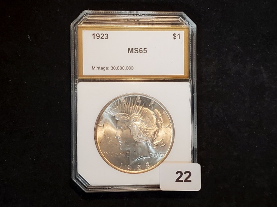 PCI 1923 Morgan Dollar Mint State 65