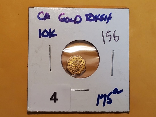 GOLD! 1852 California Fractional Gold Token