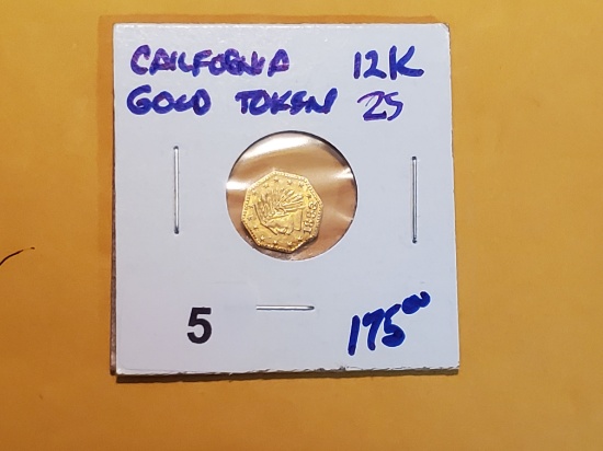 GOLD! 1853 California Fractional Gold Token