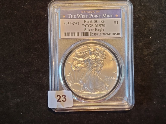 PCGS 2018-W American Silver Eagle Mint State 70