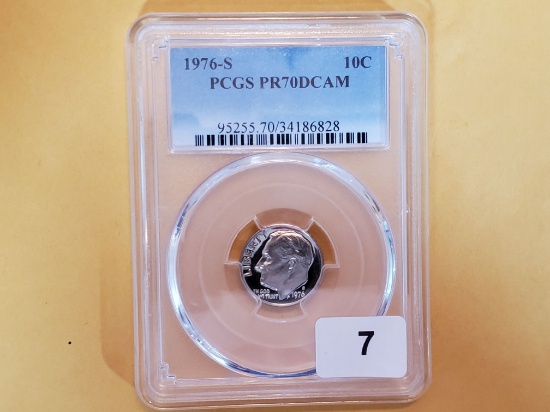 PCGS 1976-S Roosevelt Dime in Proof 70 Deep Cameo