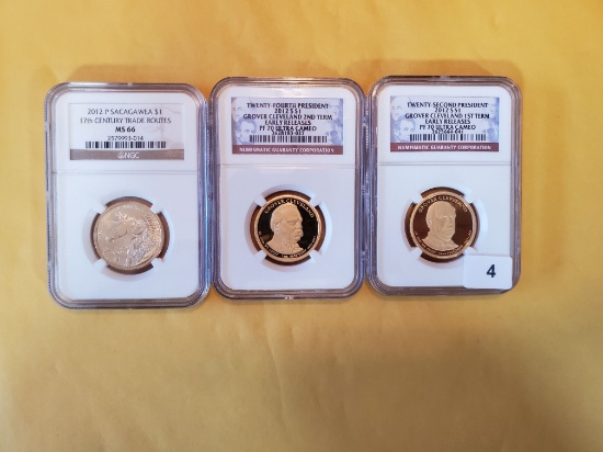 Three fantastic NGC-graded Dollars