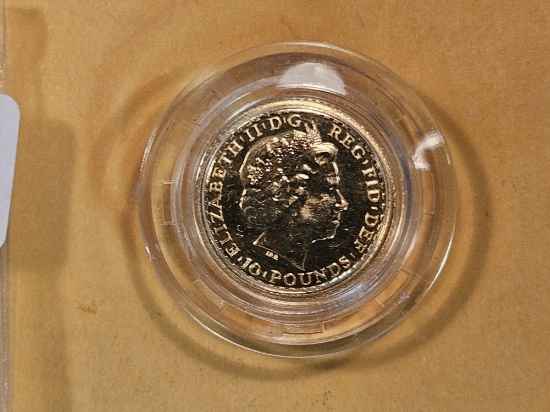 GOLD! 2002 GEM Brilliant Uncirculated Gold 10 pound Britannia