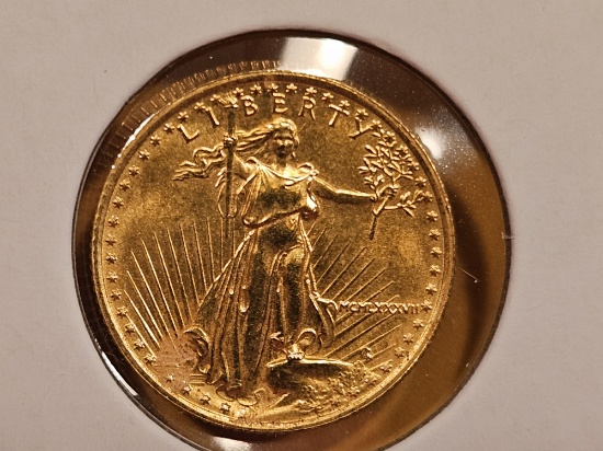 GOLD! 1987 GEM Brilliant Uncirculated $5 American Gold Eagle