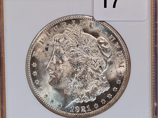 NGC 1921-S Morgan Dollar in Mint State 63