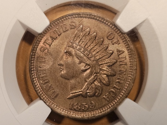 * NGC 1859 Indian Cent in Mint State 62