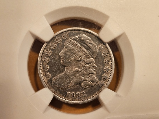 NGC 1833 Last 3 High Capped Bust Dime in Very Fine - details