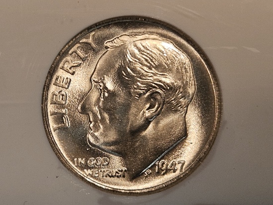 GEM! NGC 1947-S Roosevelt Dime in Mint State 66