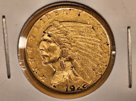 GOLD! AU-UNC 1926 Gold Indian $2.5 Quarter Eagle
