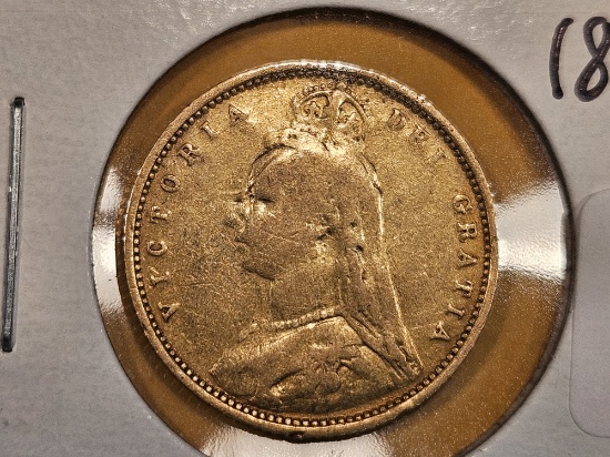 GOLD! 1892 Great Britain gold 1/2 sovereign