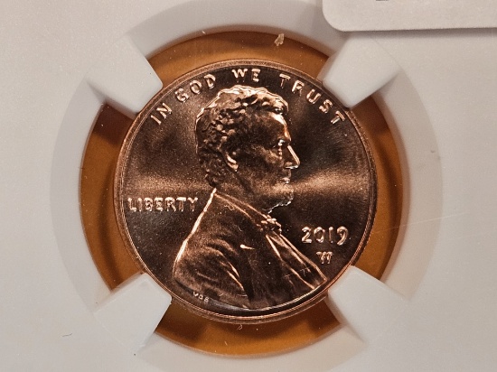 GEM! NGC 2019-W Lincoln Shield cent in Mint State 69 RED