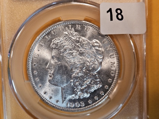 CAC! 1903 Morgan Dollar in Mint State 63