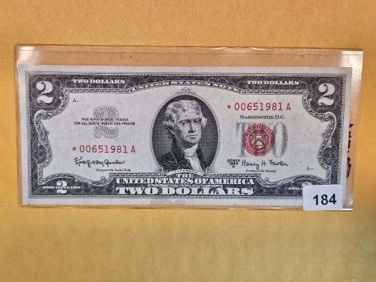 Star Note 1963-A Two Dollar Red Seal